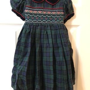 Girls Christmas Smock Dress Size 12 Months NWOT